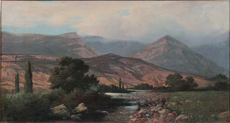 Дамберг Александр Константинович. Горный пейзаж